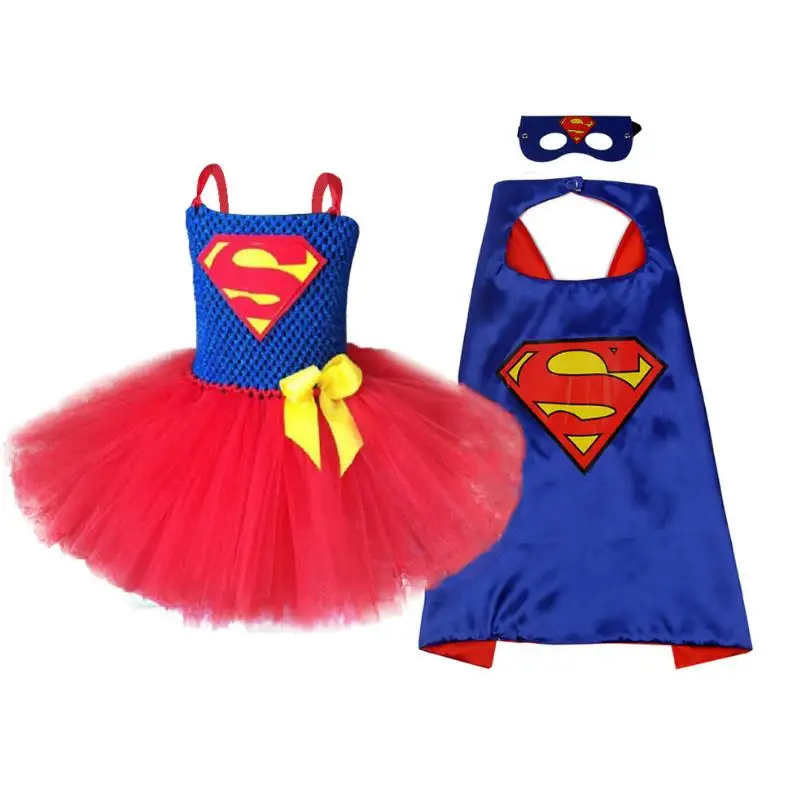 Najtaniej 2019 Girls Superhero Tutu sukienka z maską Handmade kostium batmana na urodziny przebranie na halloween Up Baby Batgirl Dress2 10Y