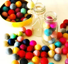 Felt Balls beads 250pc/lot Nepal Wool Ball 20MM flocking ball Wool balls Colourful beads Jewelry assorted colors Decor Rattle
