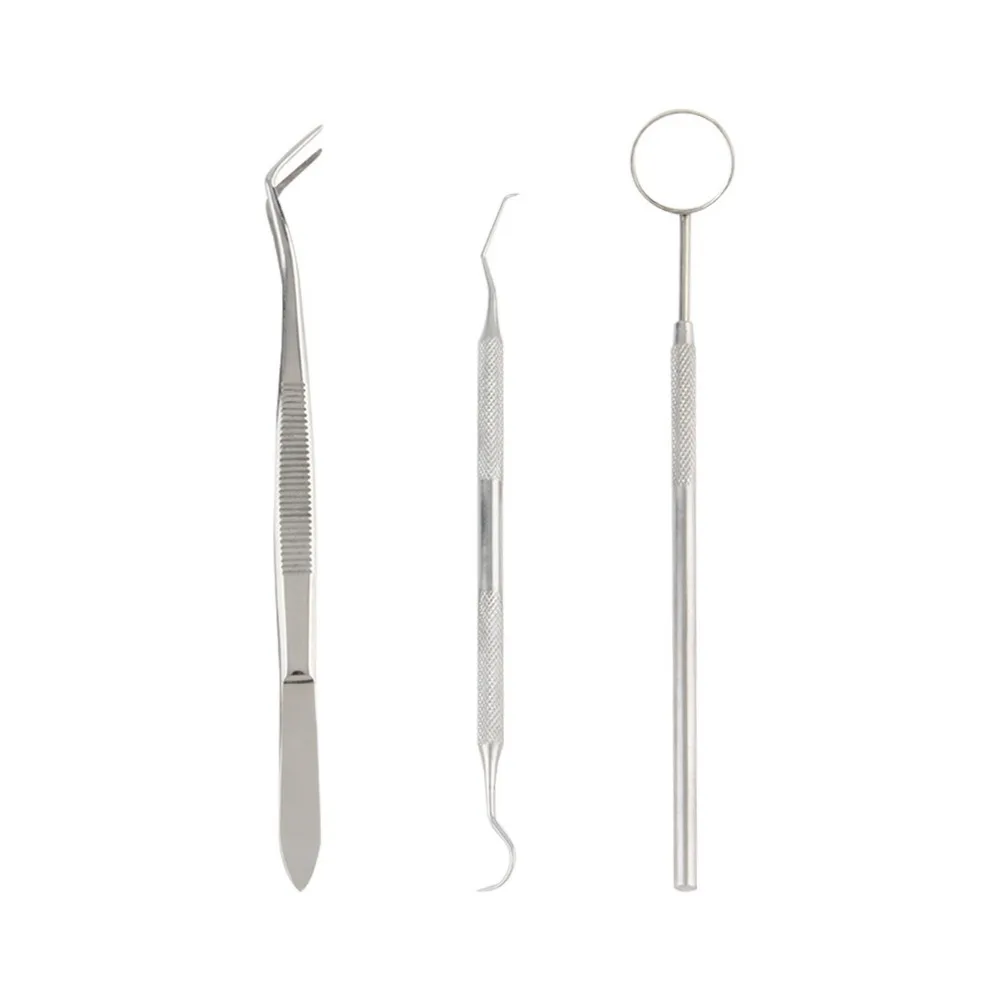 Buy 1set Stainless Steel Dental Mirror Probe Plier