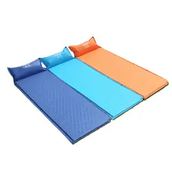 Открытый одного Кемпинг Пикник надувной матрас мягкий надувные палатки кровать подушки складной сна Водонепроницаемый коврик с подушкой
