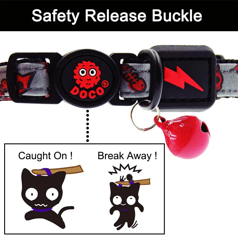 MySudui маленький ошейник для кошек s ожерелье ошейник для кошек отрывающийся быстроразъемный с колокольчиком отражающий товары для кошек для домашних животных
