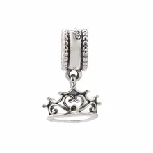 Настоящее серебро 925 пробы бусина Ариэль тиара очаровательные бусины-Подвески для изготовления ювелирных изделий Подходит роскошный бренд браслеты kralen