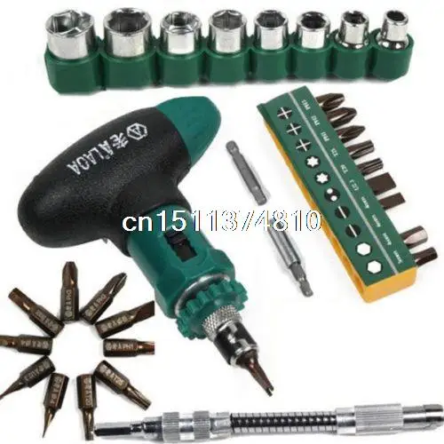 

22 in1 multi functional precision ratchet screwdriver set hardware toolset suite