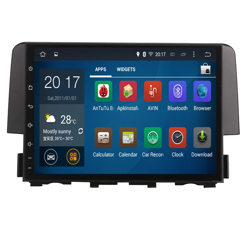 Sale 9" HD Android 9.0 Octa Core Car DVD Player for Honda Civic 2016 2017 - 2019 GPS Navigation Stereo Radio 4G/WIF Headunit 3