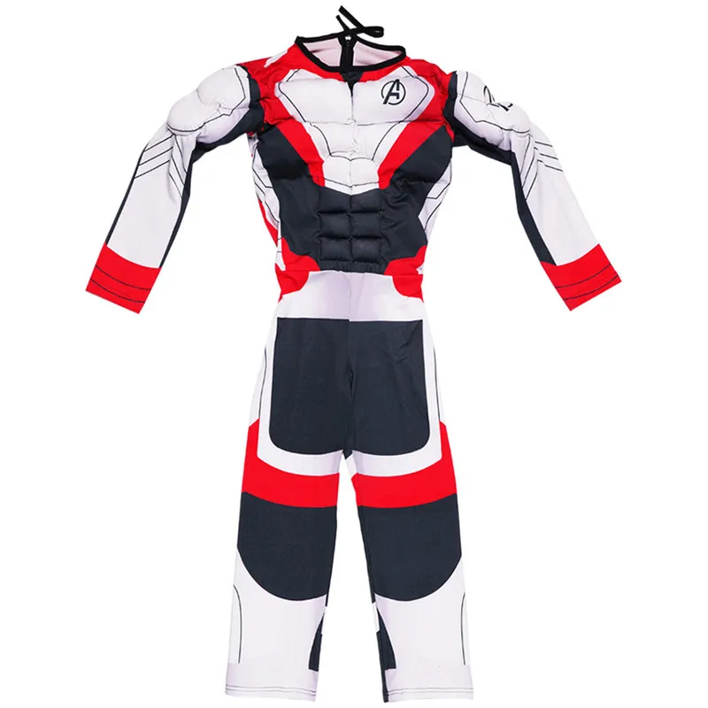 Halloween Movie Avengers Endgame Quantum Realm Advanced Tech Kids Boy muscle jumpsuit Cosplay Costume Iron Man Fullbody Suit