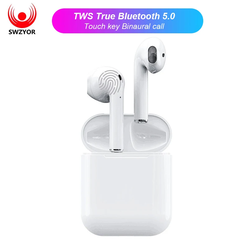 

SWZYOR i12 TWS Mini Air pod Bluetooth 5.0 Earphone Sports Sweatproof True Wireless Touch Earbuds Ear pod Binaural call Earphones