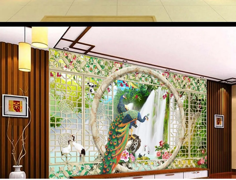 customized wallpaper for walls 3d wallpaper custom mural peacock photo