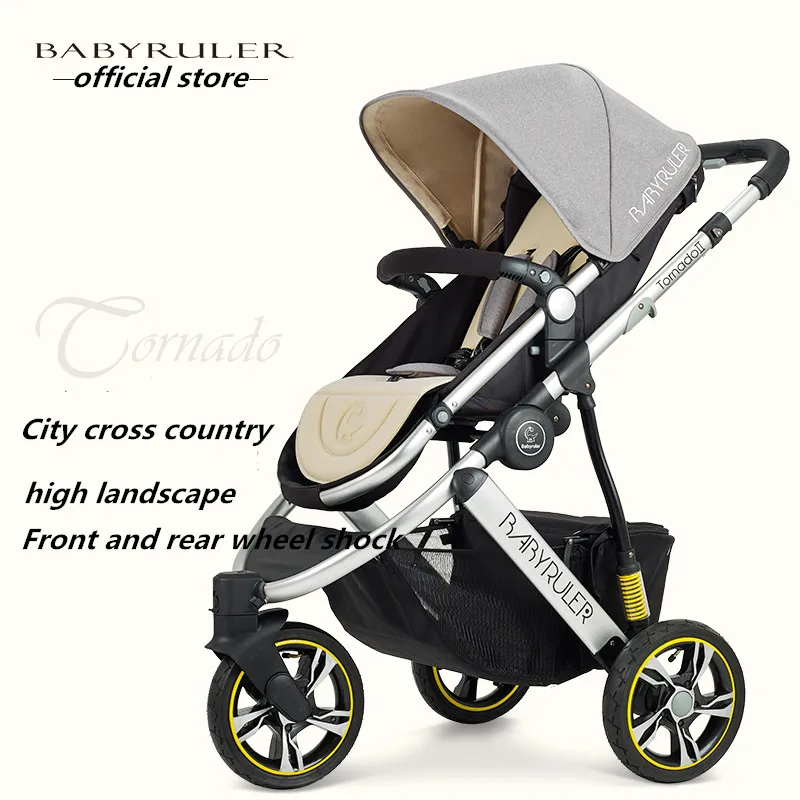 

Babyruler Baby stroller, High Landscape Portable Carriage, Three Wheel Shock Absorber, Child Car