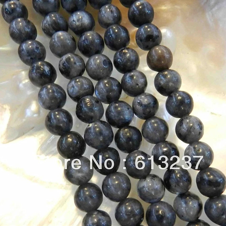 Натуральный индийский черный серый лабрадоритовый камень 4 6 8 10 12 14 мм модные