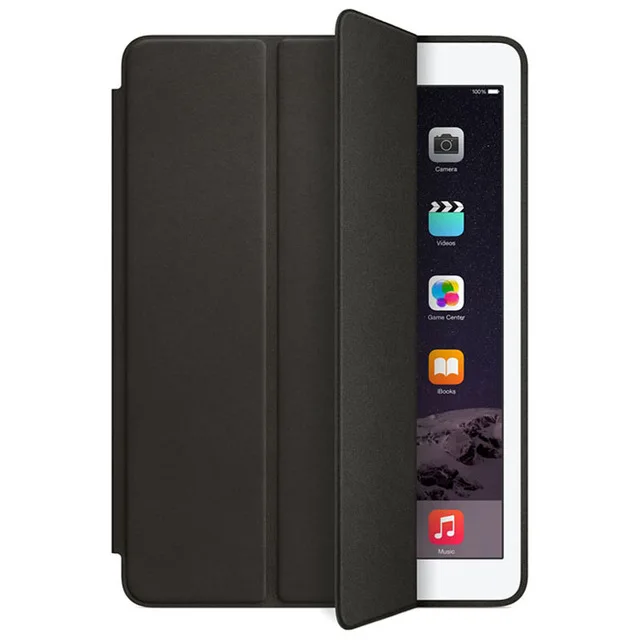 Официальный 1:1 чехол из искусственной кожи на магните для Apple iPad Pro 9,7 A1673 смарт-подставка откидная крышка+ Рождественский подарок+ 3 в 1 - Цвет: Черный