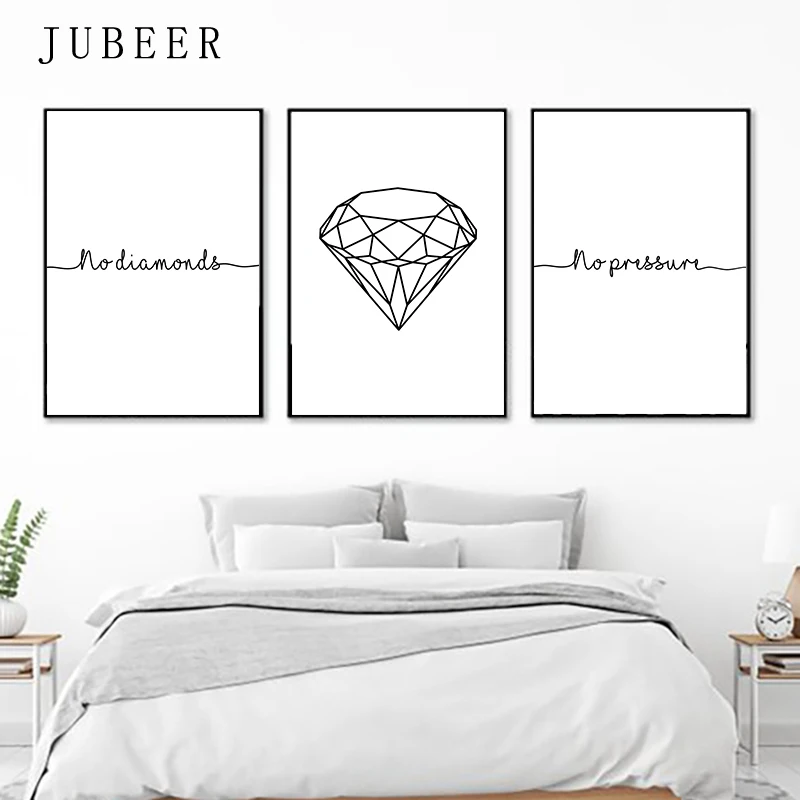 

Nordic Style Posters and Prints No Diamonds No Pressure Simple Canvas Poster Decorative Pictures for Living Room Home Decor
