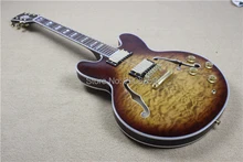 Hot Sale semi hollow electric guitar,classical ES 335 jazz hollow body ,water flamed maple double face cover,1958-335 guitar