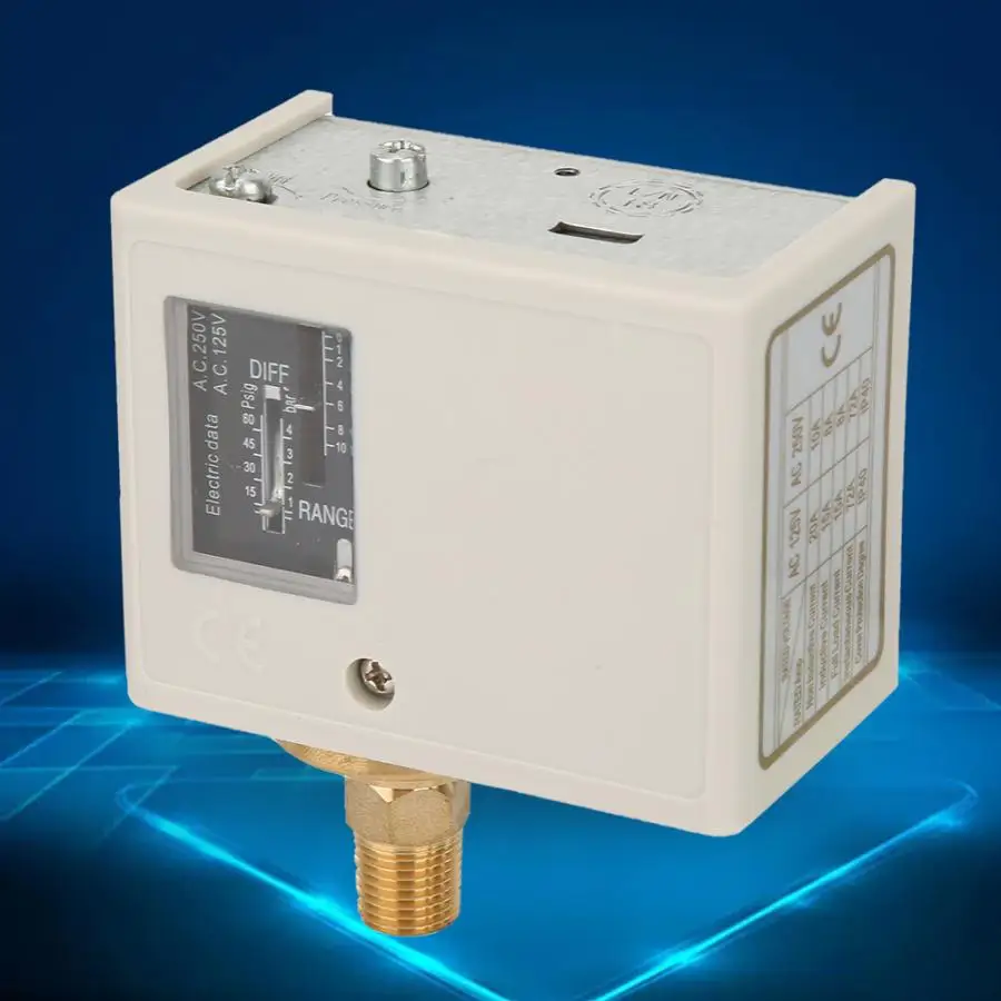 Реле давления PT1/4 дюйма (для России) Eletronic 24V ~ 380V переключатель контроля для
