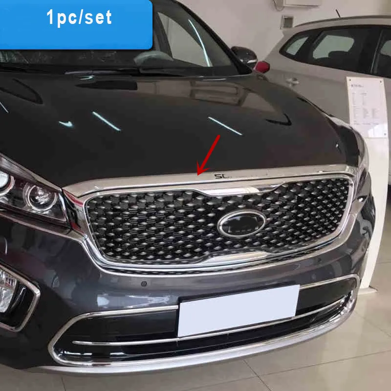 ABS-Chrome-Engine-Lid-Cover-Trim-Hood-Guard-For-Kia-Sorento-2015-2015-accessories-car-styling