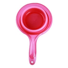 Новая складная силиконовая чаша для домашних животных многофункциональная Складная мерная ложка может зажимать воду совки чаша для воды мерная чашка