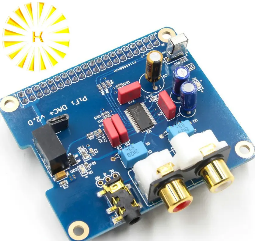 

Модульная звуковая карта Raspberry pi 2, DAC I2S, специальный интерфейс Hi-Fi DAC, аудиокарта, совместимая с Raspberry pi B + разъем pi2