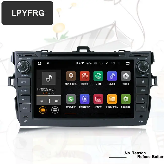 2 din android 10 0 автомобильный dvd-плеер для Toyota Corolla 2007 2008 2009 2010 2011 Восьмиядерный 8 дюймов
