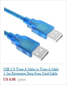 USB Удлинительный кабель 5 м из чистой меди прозрачный синий usb-накопитель Удлинительный кабель 1,5 м-10 м USB папа-мама A/F кабель-удлинитель для передачи данных