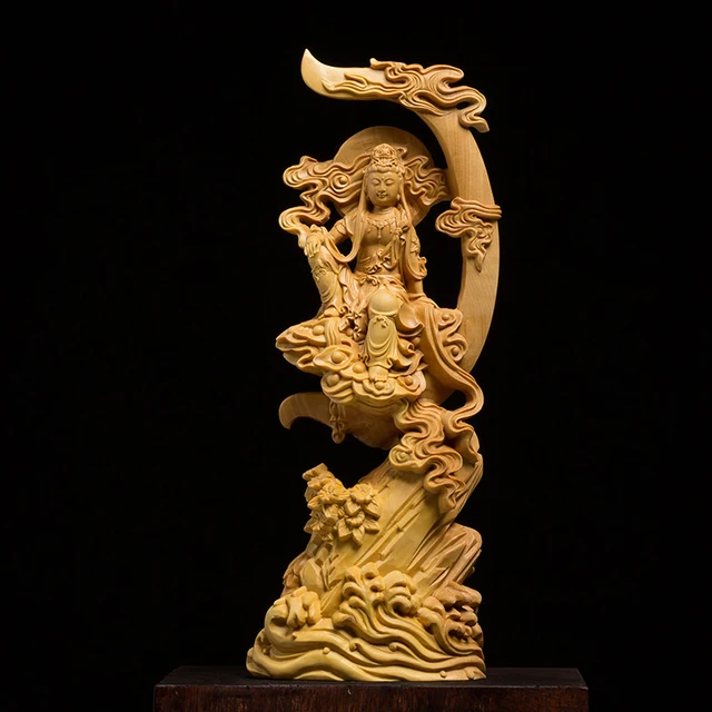 Buddha Statue Wooden Figurines Garden Omaments Feng Buddha Statue Wooden Figurines Garden Omaments Feng Shui Wood Carving Home Decoration Buda Statues