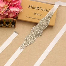MissRDress жемчуг свадебный пояс серебряные стразы свадебный пояс Хрустальная ручная вышивка стразами пояс невесты для свадебной вечеринки платье JK890