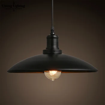 

Vintage RH Loft Iron Base Edison LED Bulb Iron Shade Ceiling Hanging Industrial Pendant Lamp Light Lighting E27/E26 110V/220V