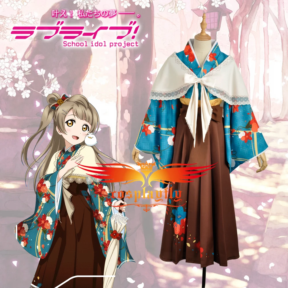 Аниме Love Live! Маскарадный костюм Minami Kotori кимоно рубашка для взрослых женское