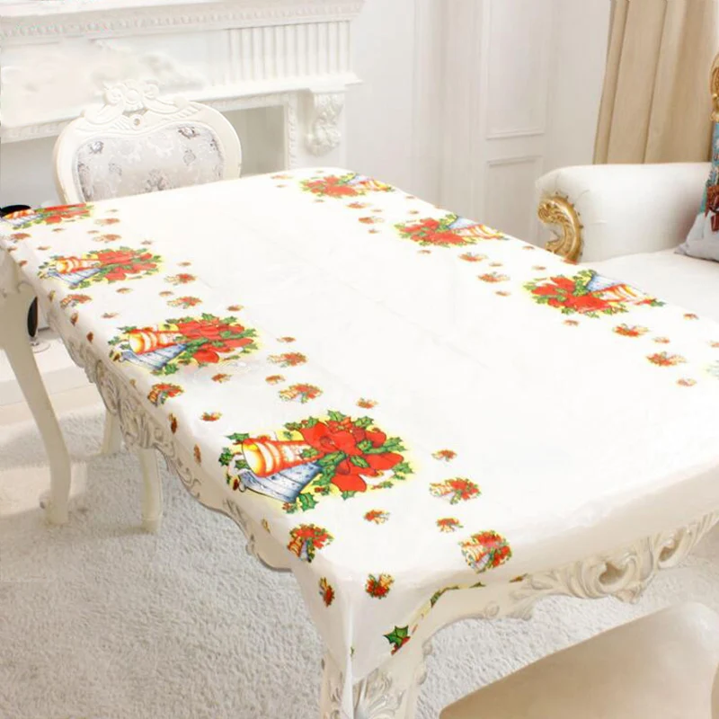

Christmas Them Santa Claus Snowman embroidered Tablecloth Kitchen Tableware Christmas Decorations For Home Natal Party DIY decor