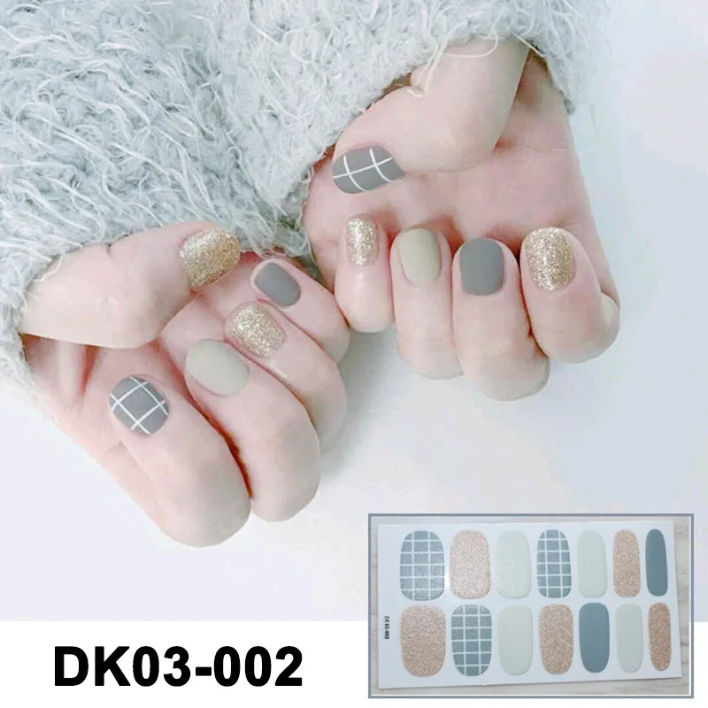 

14 Pcs/Sheet Matte Full Nail Stickers DIY Water-proof Nail Art Decoration ---MS