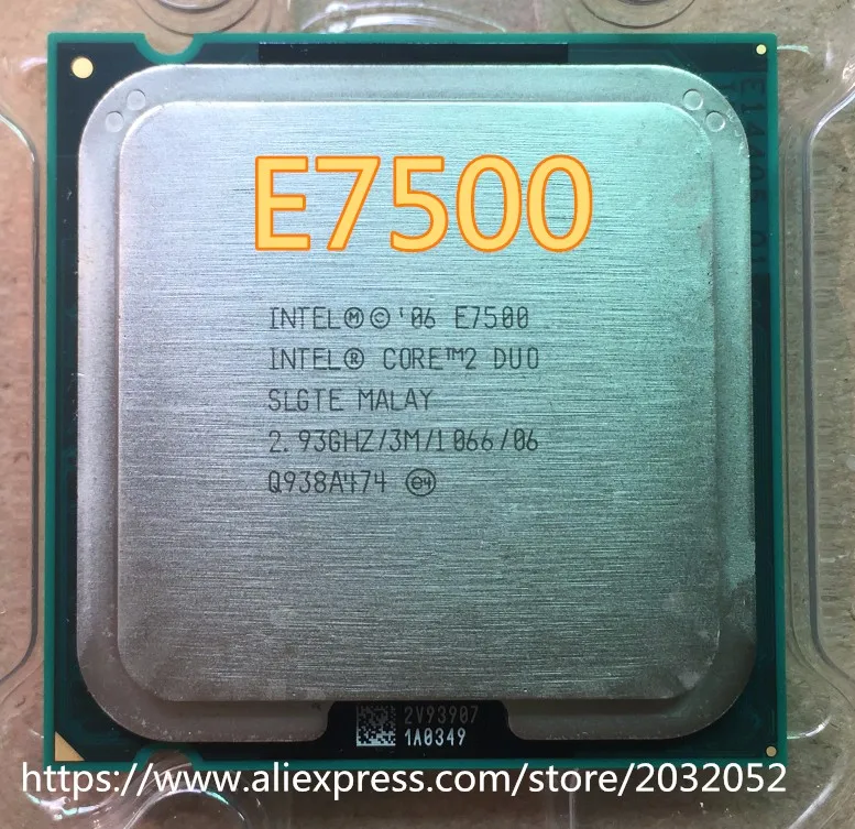 Процессор Intel Core 2 Duo E7500 2,93 ГГц/3 м/1066 МГц настольный процессор LGA775