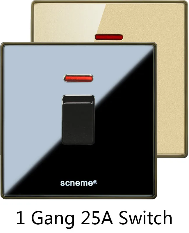 Универсальная настенная розетка, двойная настенная розетка с usb-портом 2.1A с 1 переключателем вкл/выкл, черная акриловая розетка с электрической вилкой, 10 А 250 В