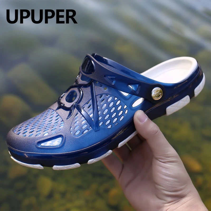

UPUPER Men Sandals Summer Flip Flops Slippers Men Outdoor Beach Casual Shoes Breathable Fashion Play Water Men Summer Shoes 2019