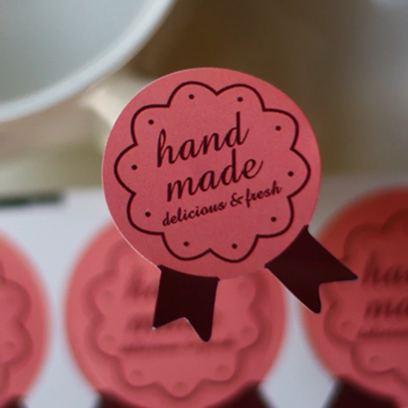 

Hand Made stickers for home made cakes,muffins,cookies,chocolates,gift stickers 750pcs/lot