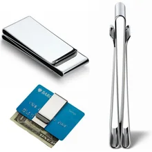 Clip Money-Holder Dollar Metal-Clamp Pocket-Money Credit-Cards Stainless Man ISKYBOB