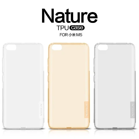 Nillkin nature Transparent Clear Soft silicon TPU Protector case cover for xiaomi mi5 (5.15 inch ) free shipping retail package