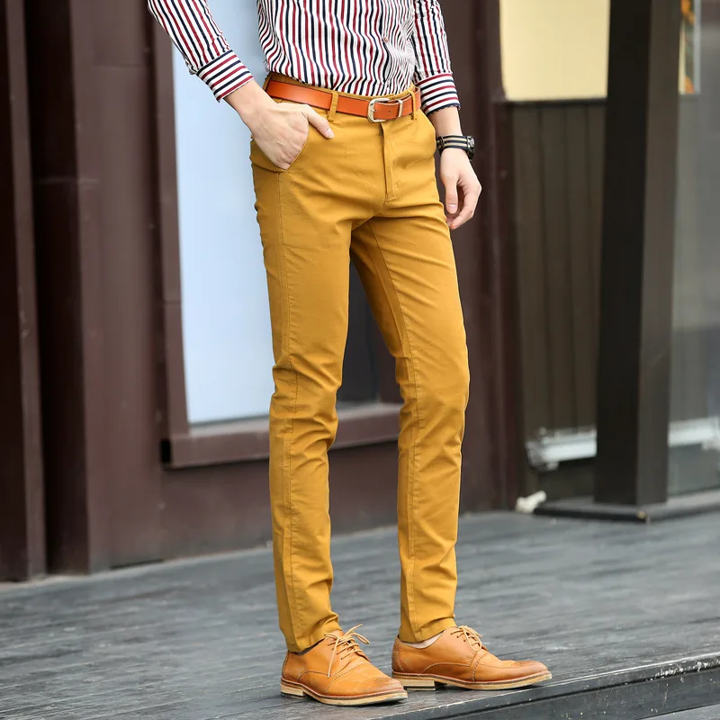 mens yellow corduroy pants - Pi Pants