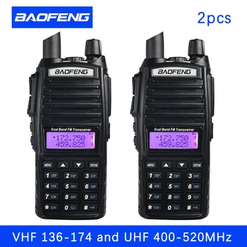 

2PCS BaoFeng UV-82 Walkie-Talkie 5W 8W U/V Baofeng UV 82 Headset Walkie Talkie 10 KM Baofeng UV82 8 Watt Radios uv 9r ham radio