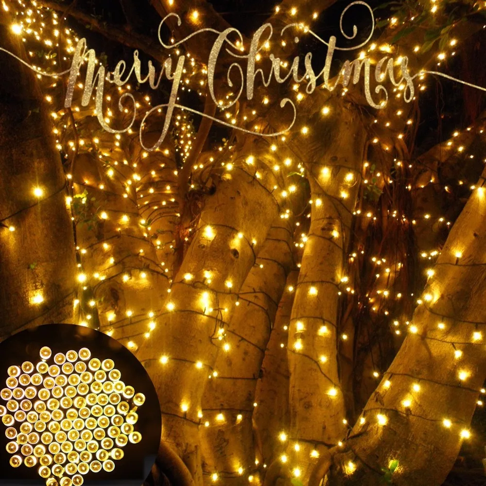 Solar String Lamps For Garden Waterproof Outdoor Lighting 5M 7M 12M 22M 6V Christmas Xmas Holiday Decoration Fairy Solar Battery