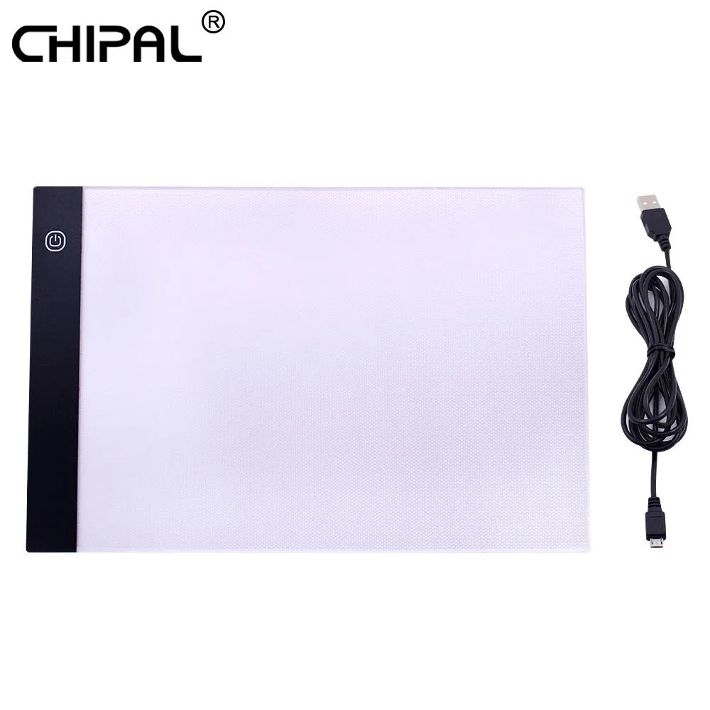 

CHIPAL A4 LED Graphic Tablet Digital Drawing Pad Writing Painting Copy Board Tracing Table Electronic USB Art Stencil Light Box