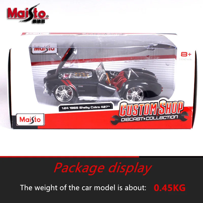 Модель автомобиля Maisto 1:24 1969 Shelby 427 из сплава декоративная коллекция игрушечные