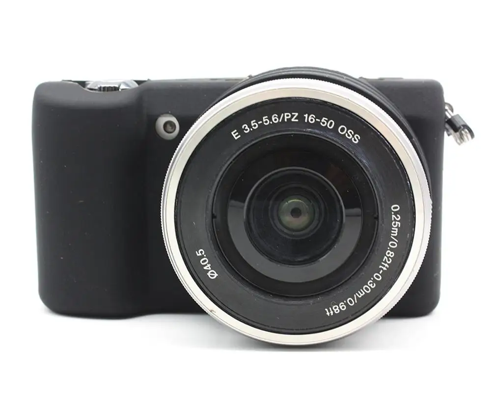 A5100 Black Силиконовая кожа брони чехол корпус протектор для sony A5000 A5100 A6000 A6300 корпус камеры только - Цвет: A5100 Black