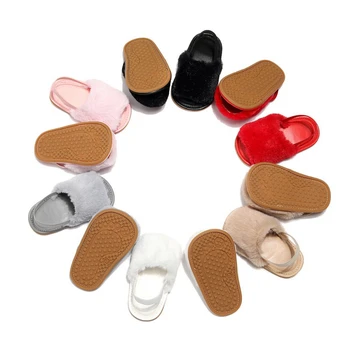

Girls Scandals Baby Shoes Fashion Infant Baby Shoes Flat Breathable Plush Sandals Toddler Soft Soled Walkers Scandals For Girls