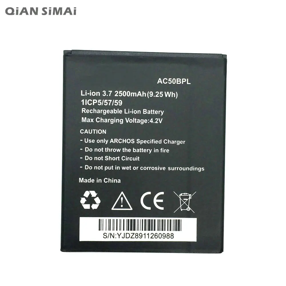 Аккумулятор QiAN SiMAi 1 шт. 100% высококачественный аккумулятор AC50BPL 2500 мАч для