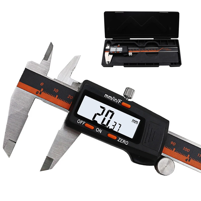 

Digital Vernier Caliper 6 Inch 150mm Stainless Steel Electronic Caliper Micrometer Depth Measuring Tools calipers
