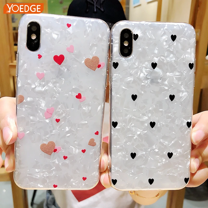 

Yoedge Fashion Conch Shell Phone Case For iPhone 6S Case for Apple iPhone X 10 6 7 8 Plus Back Cover Luxury Lovely Cases Coque