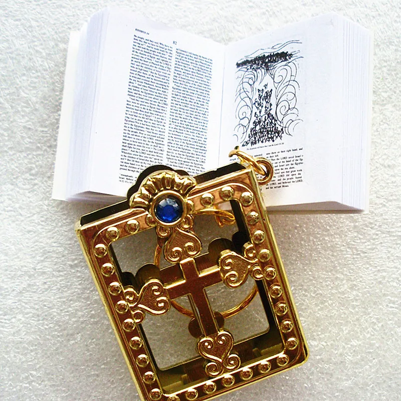 Католицистский крест Мини святая книга религиозная Библия подарок кулон ювелирные изделия брелок церковные сувениры христианский Декор