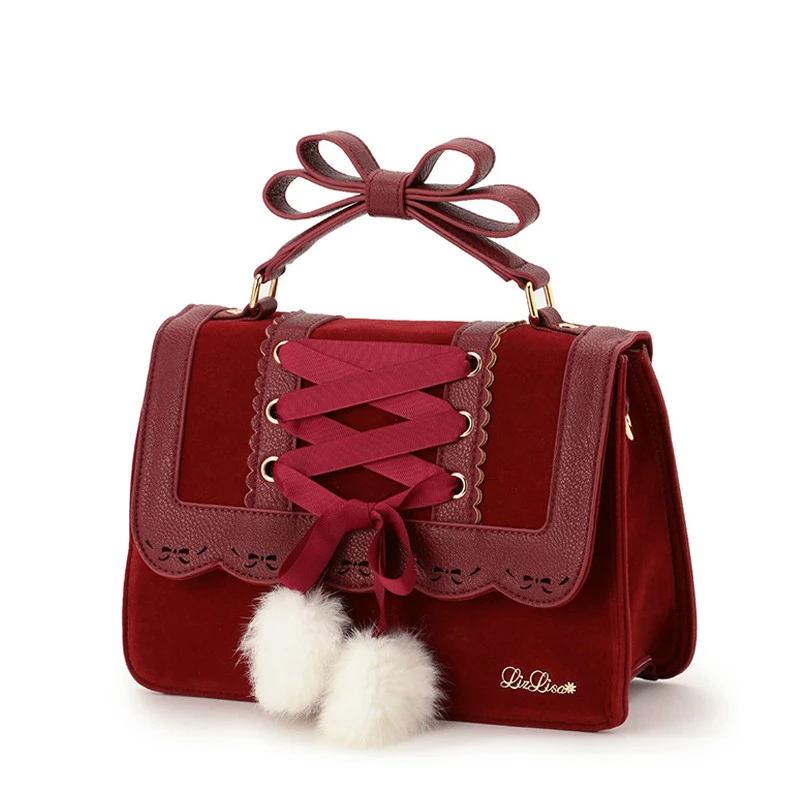 ファッションリズリサかわいい弓のショルダーバッグ女性甘い赤ハンドバッグ有名なブランドのレザーショルダーバッグ Leather Shoulder Bag Brand Shoulder Bagdesigner Shoulder Bag Aliexpress
