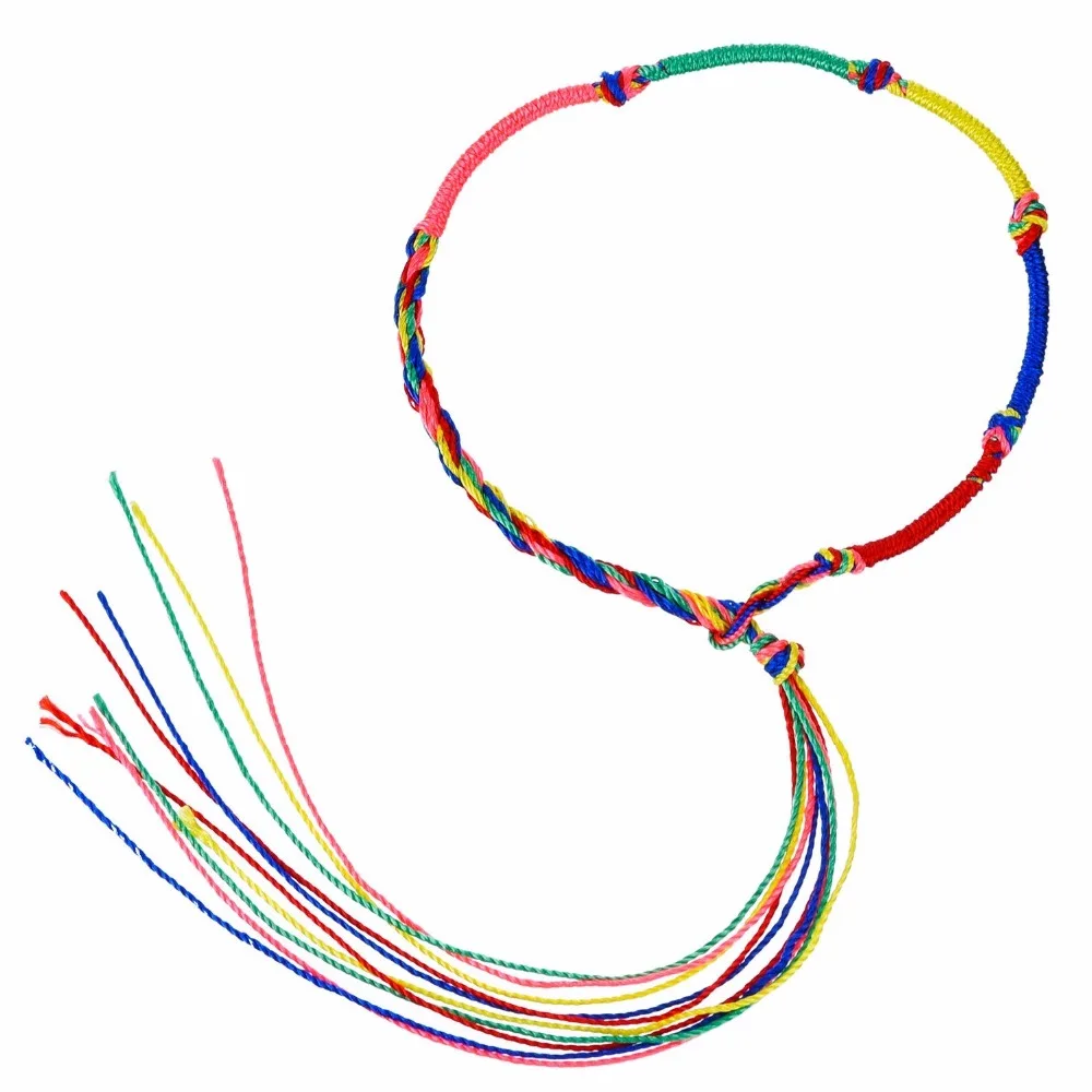 

100 string Bracelets & charm Bangle Handmade Round Rope RASTA Hobo Wax String Bracelet Handmade