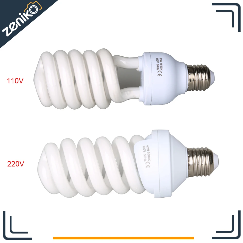 Tri phosphor Tricolor Light Bulb 45W 5500K 110V 220V Lamp for