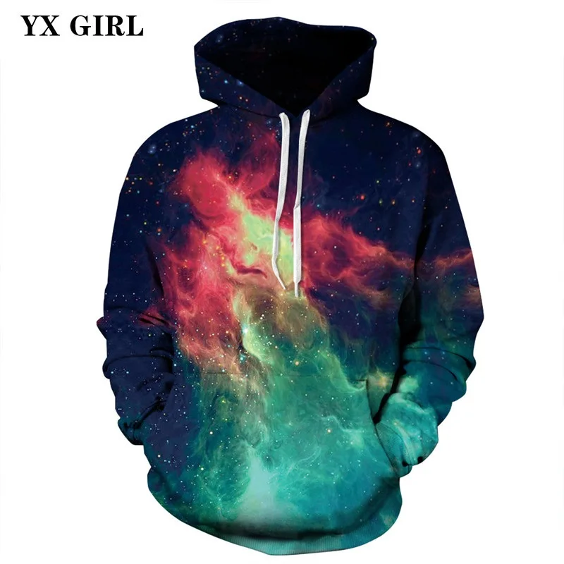 

Men/Women Autumn Spring Thin Regular Hoodies 3d Space Stars Galaxy Hooded Sweatshirt Nebula Long-Sleeve Pullover Dropshipping