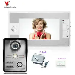 Yobang безопасности 7 дюймов изделие видео-телефон двери с ИК ночного Версия ИК Видео камеры дверной звонок видео Дверные звонки с